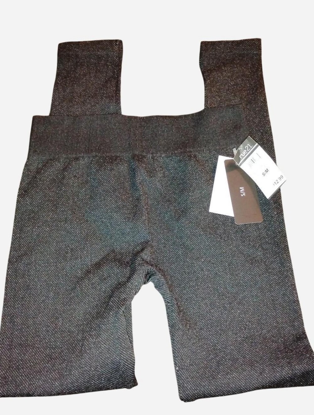 NWT rue21 Charcoal Gray Textured French Terry Leggings - Size S/M